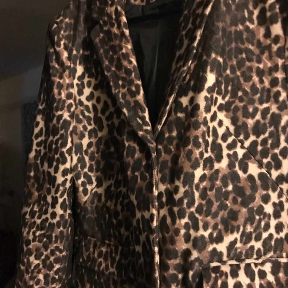 Leopard Print Blazer-Trench - Picture 2 of 3